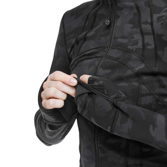 Lululemon Define Jacket 10 Incognito Camo Grey Black Full Zip Luon Fabric - Picture 9 of 11